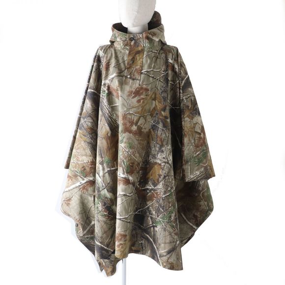 Other MACKINTOSHxHYKE Women's Hooded Poncho Brown Cotton Shawl 2